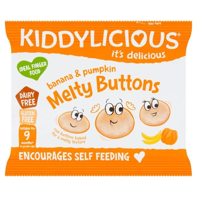 Kiddylicious Banana & Pumpkin Melty Buttons Baby Snacks   6g GOODS M&S   