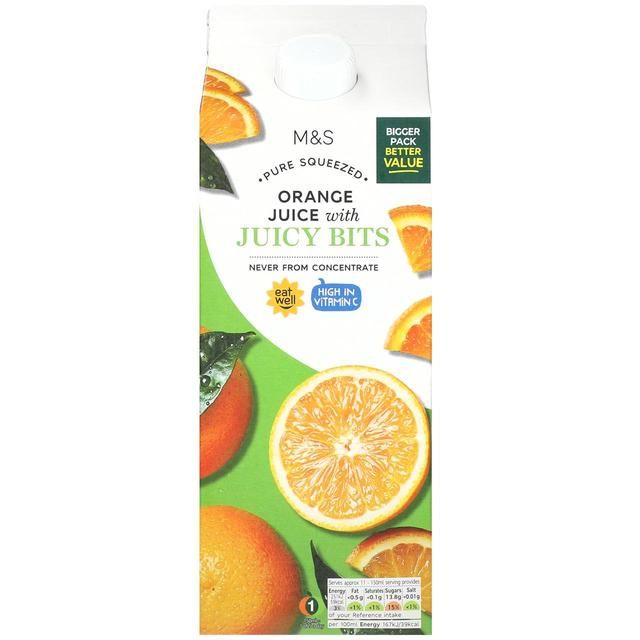 M&S Orange Juice with Bits   1.75L GOODS M&S   