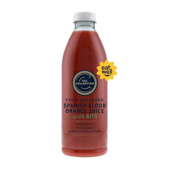 M&S Spanish Blood Orange Juice with Bits   1L GOODS M&S   