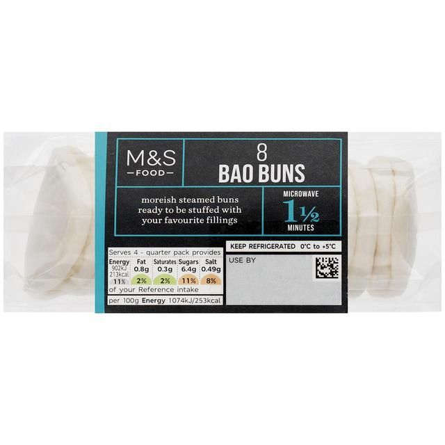 M&S 8 Bao Buns   224g