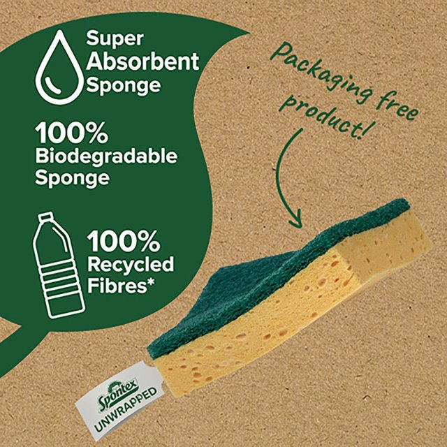 Spontex Unwrapped Sponge Scourer