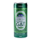 M&S Low Alcohol Extra Dry Gin & Tonic   250ml GOODS M&S   