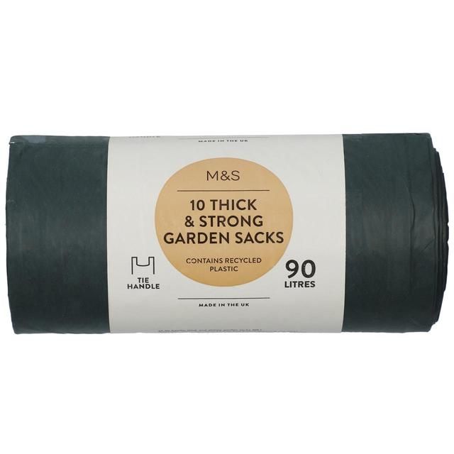 M&S 10 Thick & Strong Tie Handle 90L Garden Sacks   10 per pack GOODS M&S   