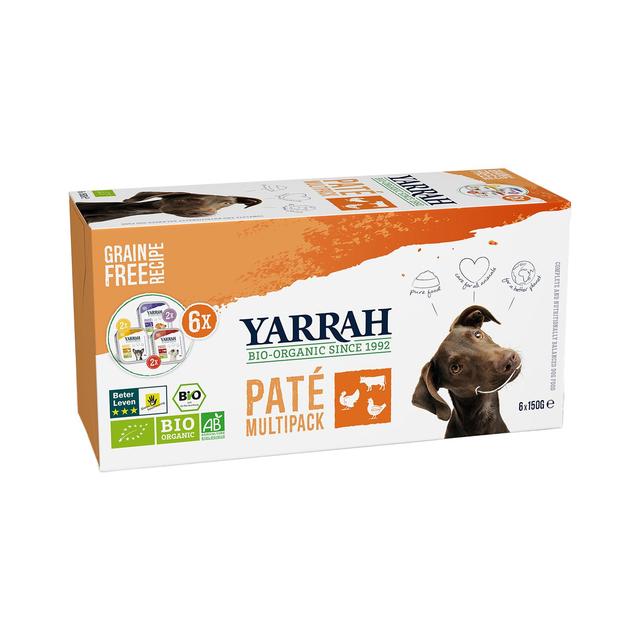 Yarrah Organic Grain-Free Pate Multipack for Dogs   6 x 150g