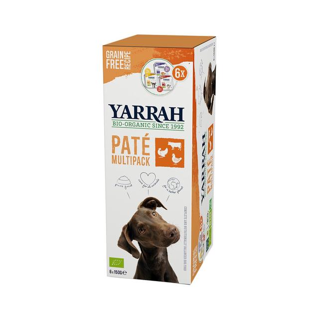 Yarrah Organic Grain-Free Pate Multipack for Dogs   6 x 150g