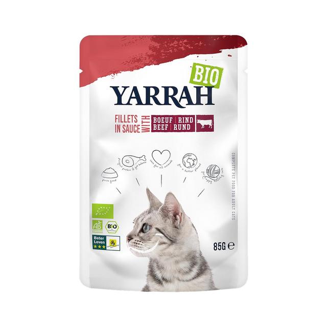 Yarrah Organic Fillets with Beef in Gravy for Cats   85g GOODS M&S   