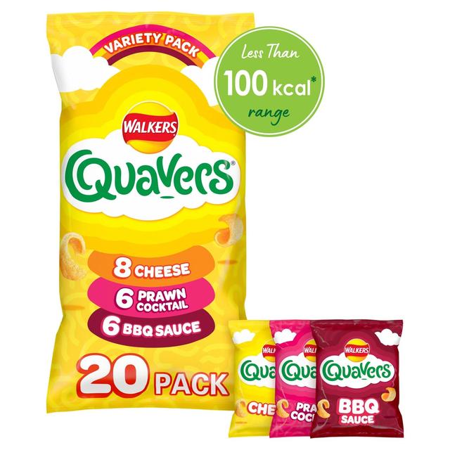 Walkers Quavers Variety Multipack Snacks Crisps   20 per pack