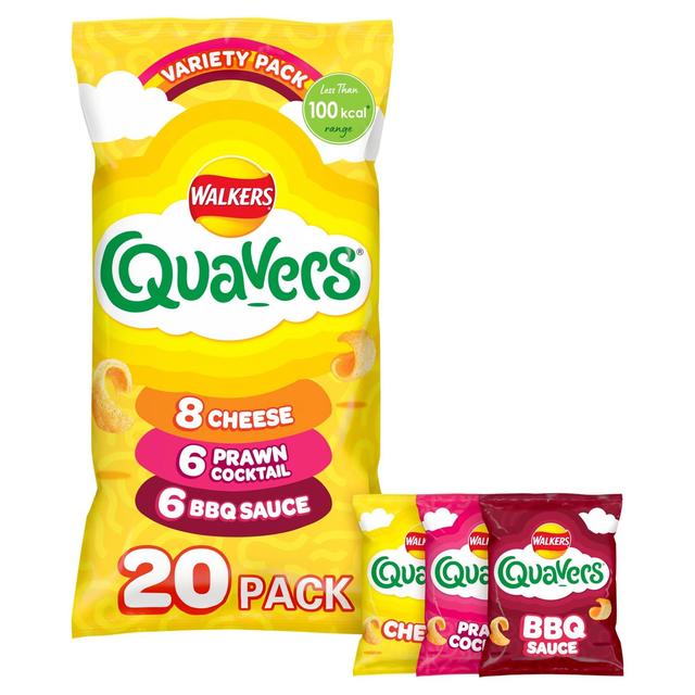 Walkers Quavers Variety Multipack Snacks Crisps   20 per pack