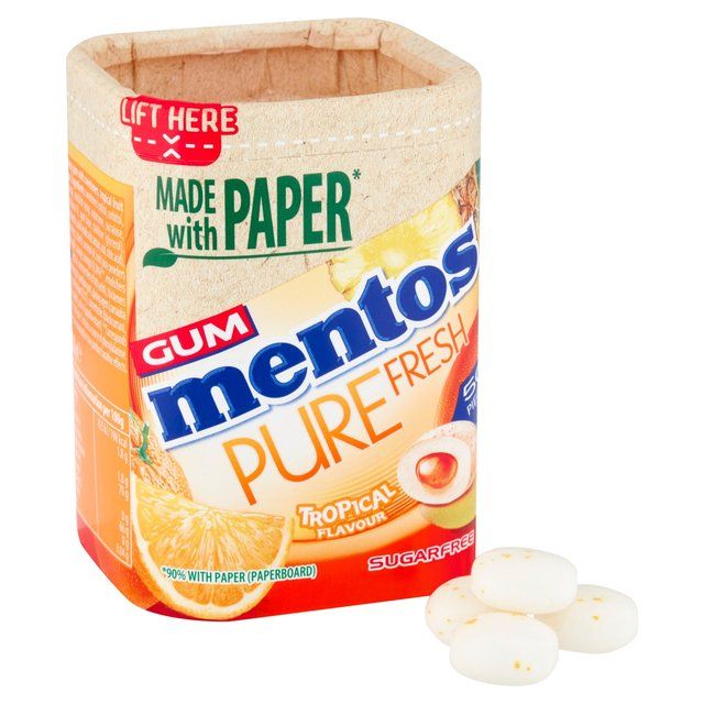 Mentos Gum Pure Fresh Tropical Chewing Gum   100g