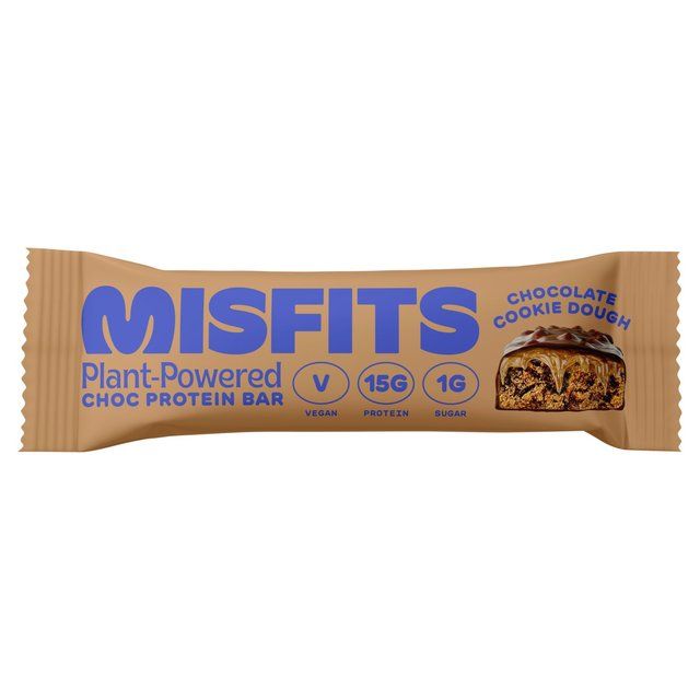 Misfits Vegan Milk Chocolate Cookie Dough Protein Bar   45g GOODS M&S   