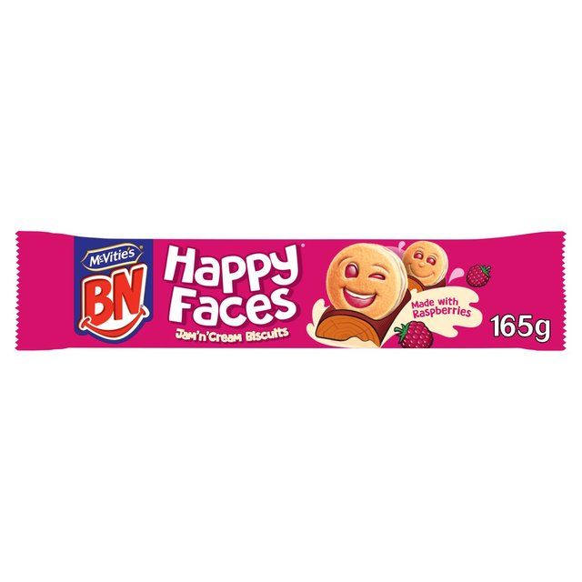 McVitie's BN Happy Faces Jam & Cream Biscuits 165g   165g