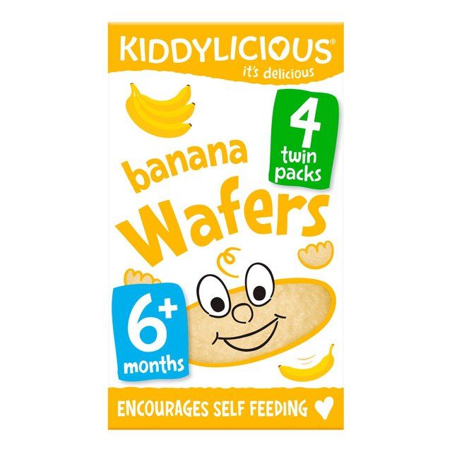 Kiddylicious Mini Wafers Banana   4 x 4g