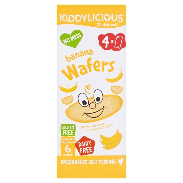 Kiddylicious Mini Wafers Banana   4 x 4g GOODS M&S   