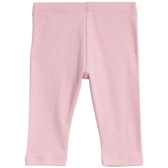 M&S Girls Collection Cotton Rich Leggings 0 Months-3 Years Pink GOODS M&S   