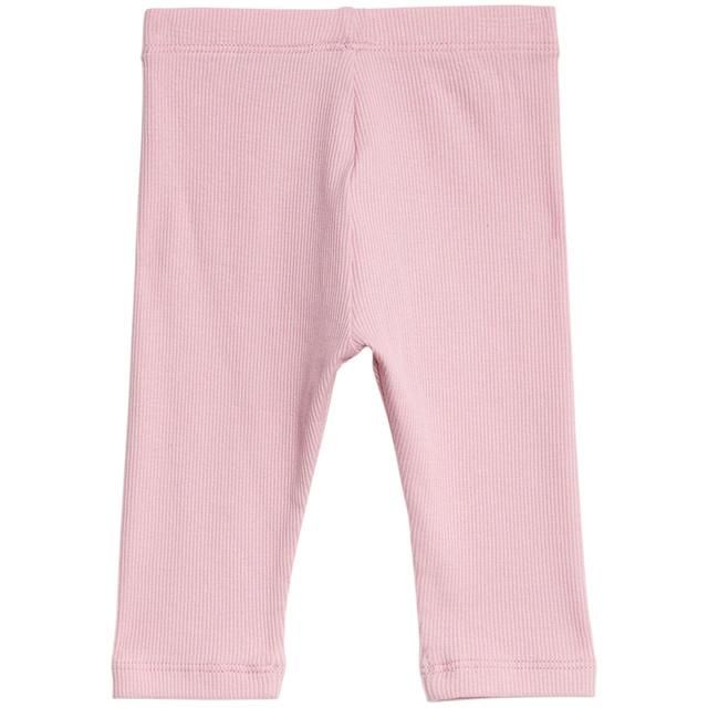 M&S Girls Collection Cotton Rich Leggings 0 Months-3 Years Pink GOODS M&S   