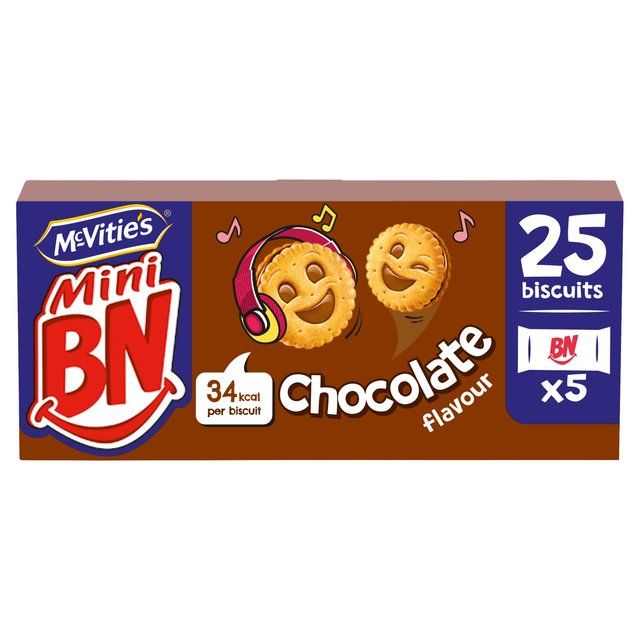 McVitie's Mini BN Chocolate Flavour Biscuits Multipack   25 per pack