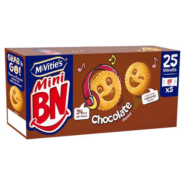 McVitie's Mini BN Chocolate Flavour Biscuits Multipack   25 per pack