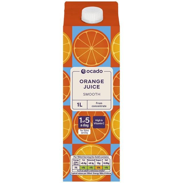 Ocado Orange Juice Smooth From Concentrate   1L GOODS M&S   