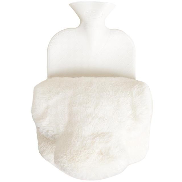 M&S Collection Supersoft Faux Fur Hot Water Bottle Cream