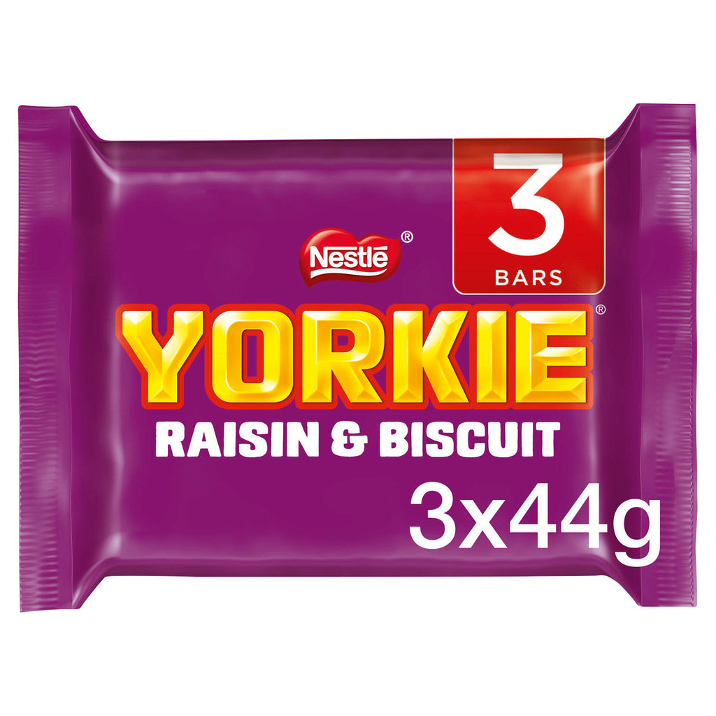 Yorkie Raisin & Biscuit Milk Chocolate Bar Multipack x3 46g