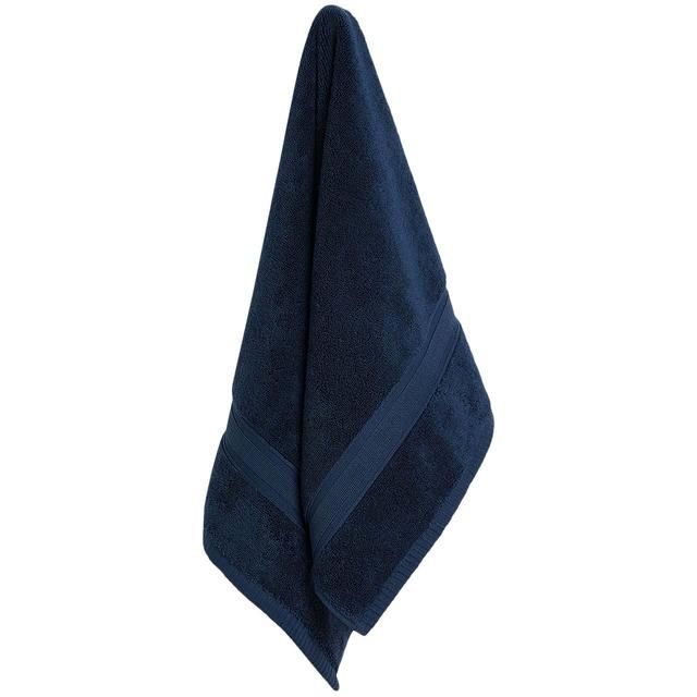 M&S Super Soft Pure Cotton Antibacterial Towel 2pk Face Towels Dark Navy   2 per pack