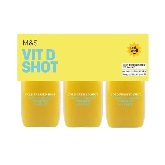 M&S Vitamin D Juice Shot   3 x 100ml GOODS M&S   