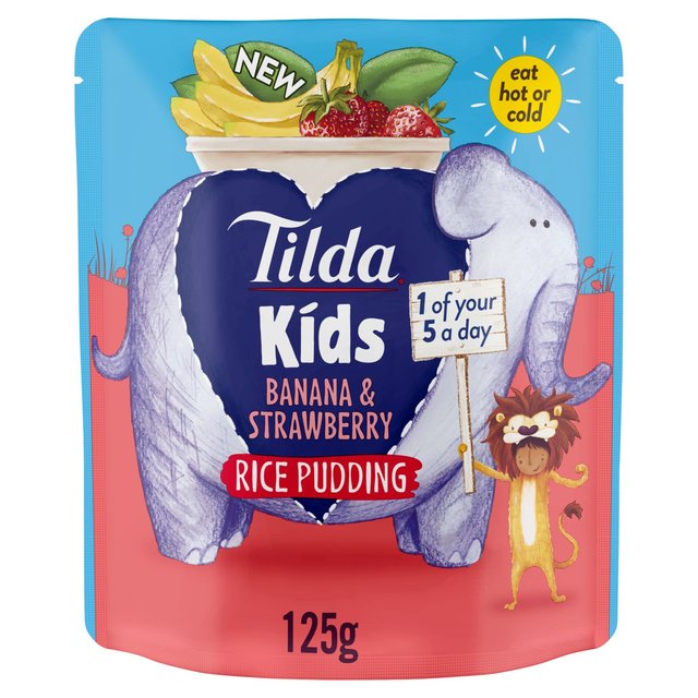 Tilda Kids Banana & Strawberry Rice Pudding   125g GOODS M&S   