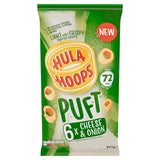 Hula Hoops Puft Cheese and Onion Multipack Crisps   6 per pack