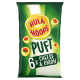 Hula Hoops Puft Cheese and Onion Multipack Crisps   6 per pack