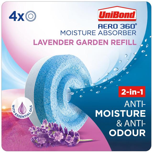 Unibond AERO 360 Moisture Absorber Lavender Refill Tab   4 per pack