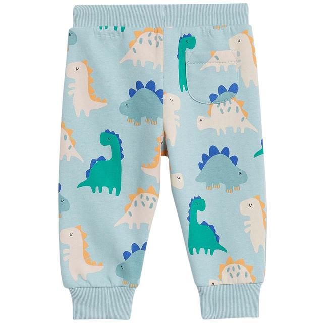 M&S Cotton Dino Jogger 0-3 Years Light Teal