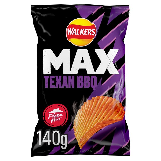 Walkers Max Pizza Hut Texan BBQ Sharing Crisps   140g GOODS M&S   