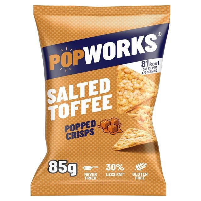 Popworks Salted Toffee Popped Crisps Sharing Bag   85g