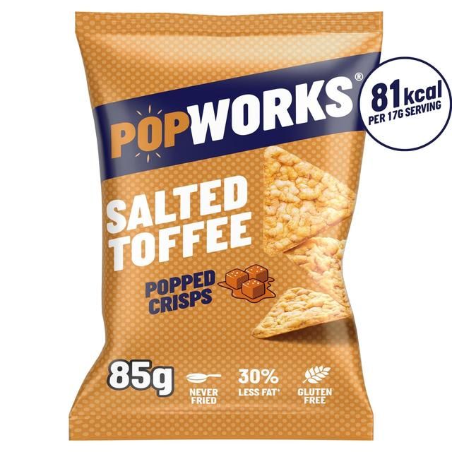 Popworks Salted Toffee Popped Crisps Sharing Bag   85g