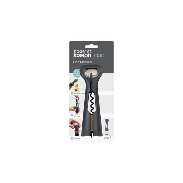 Joseph Joseph Duo 3-in-1 Corkscrew (Grey)