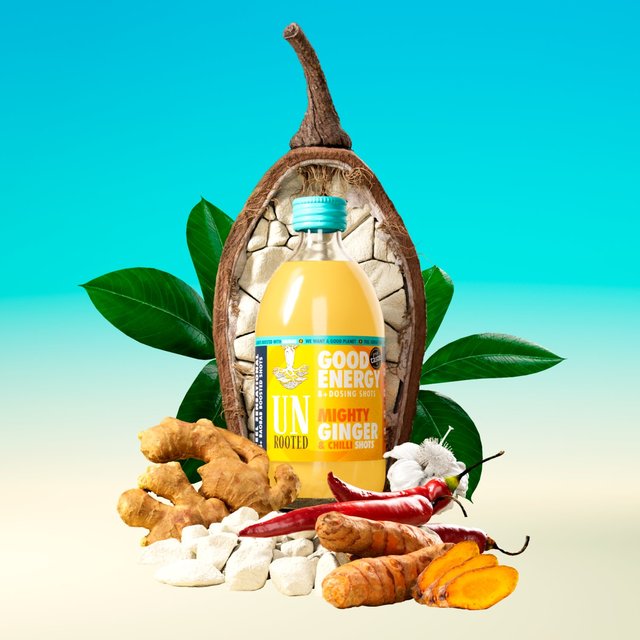 Unrooted Drinks Good Energy Mighty Ginger & Chilli Dosing 8 Shots   500ml