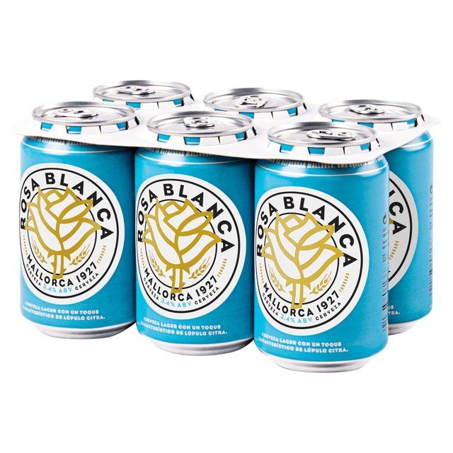 Rosa Blanca Premium Lager Beer Cans   6 x 330ml GOODS M&S   