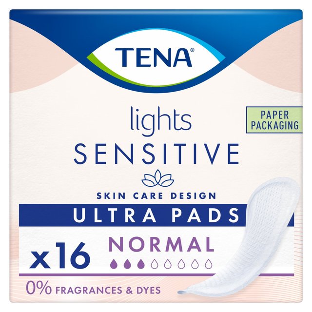 TENA Lights Sensitive Ultra Pads Normal   16 per pack GOODS M&S   