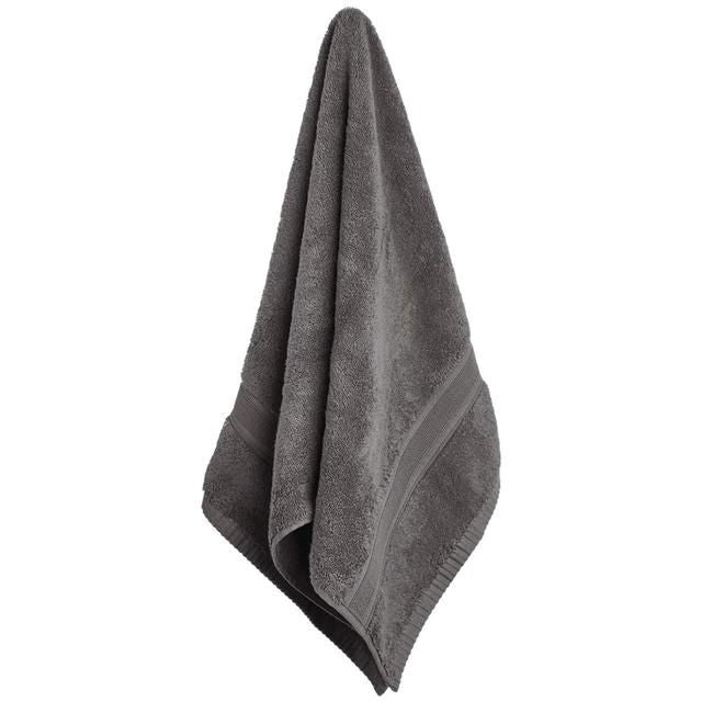 M&S Super Soft Pure Cotton Antibacterial Towel Face Towels 2pk Charcoal   2 per pack GOODS M&S   