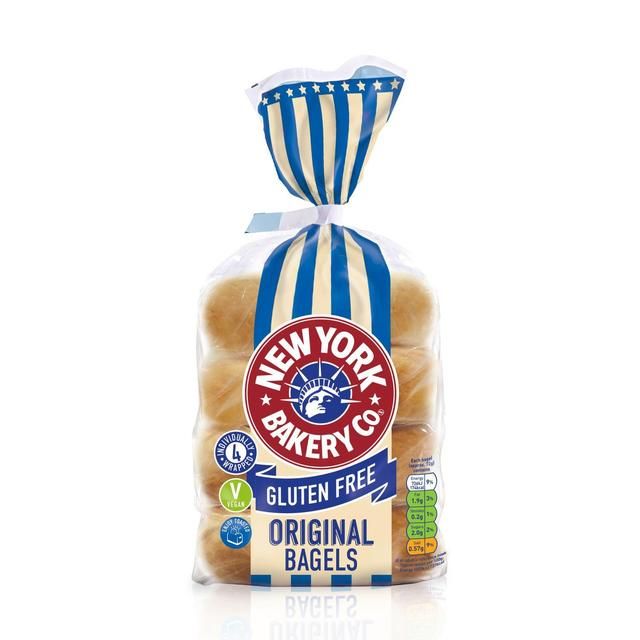 New York Bakery Co. Gluten Free Plain Bagels   288g