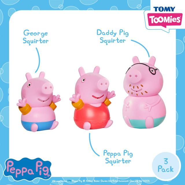 Peppa Pig Daddy Pig Peppa & George Bath Squirters GOODS M&S   