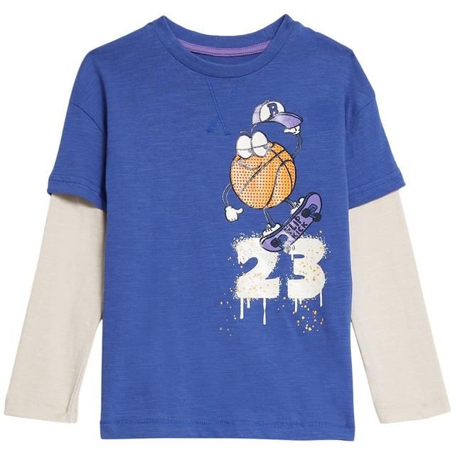 M&S Basketball Top 2-7 Years Blue