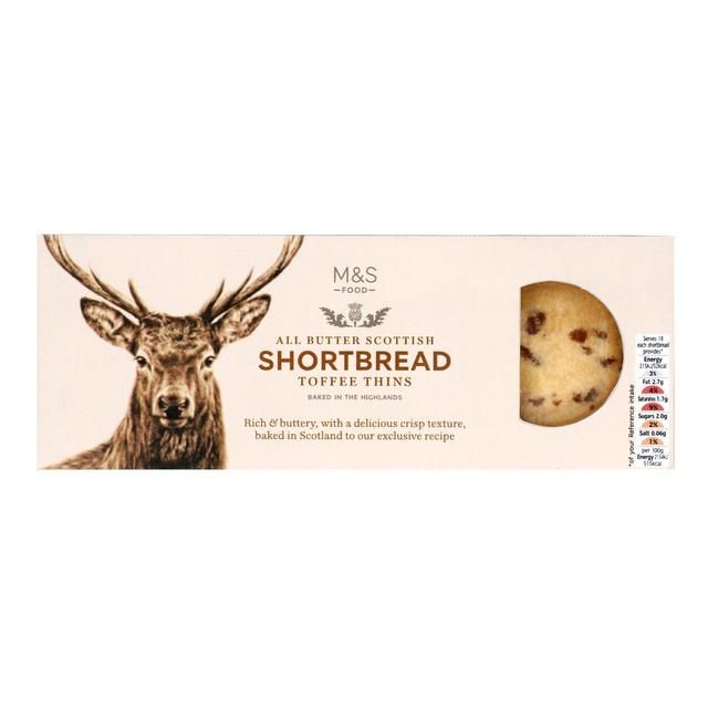 M&S Scottish All Butter Toffee Shortbread Thins   180g