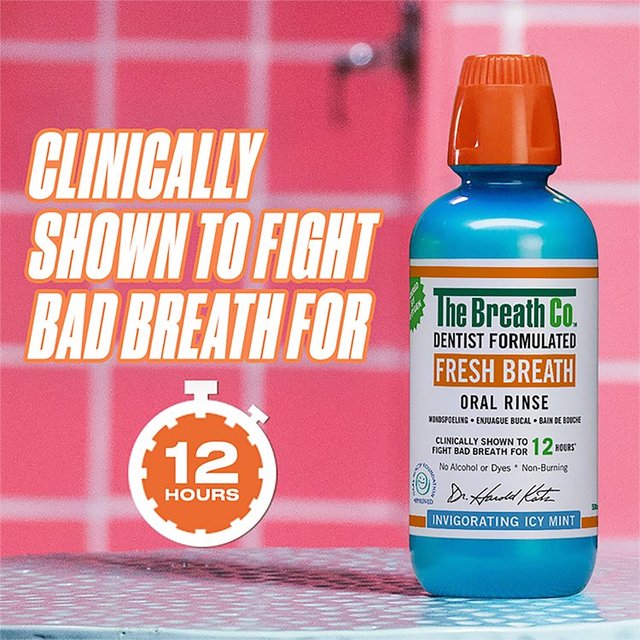 The Breath Co. Alcohol Free Mouthwash Icy Mint   500ml