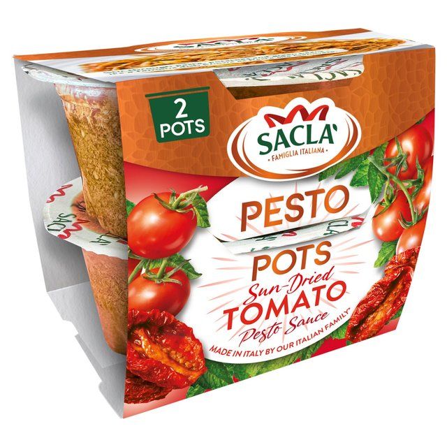 Sacla' Sun Dried Tomato Pesto Pots   2 x 45g GOODS M&S   