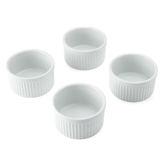 Mikasa Chalk 4pc Porcelain Ramekin Set 10cm Gift boxed   4 per pack GOODS M&S   