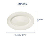 Mikasa Cranborne Stoneware Oval Serving Platter 39cm Gift boxed GOODS M&S   