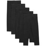 M&S Cotton Rich Plain Legging 5 Pack 2-7 Years Black GOODS M&S   