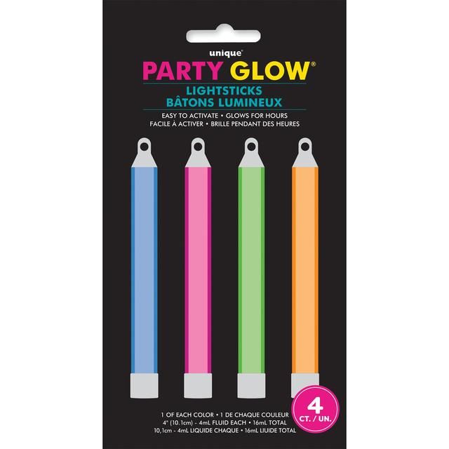 Party Glow 10cm Light Sticks   4 per pack GOODS M&S   