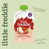 Little Freddie Organic Fragrant Strawberries Bananas & Apples   100g GOODS M&S   